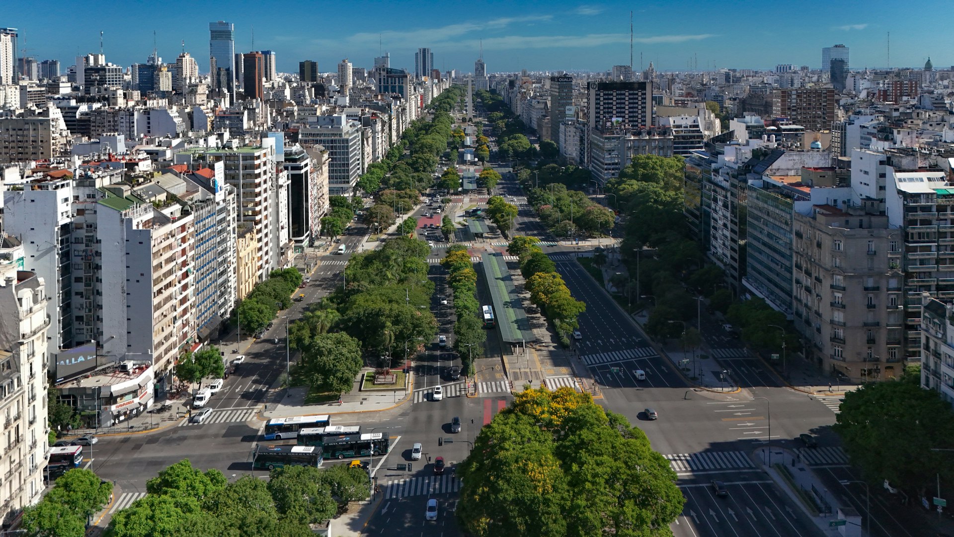 Aerial view of Buenos Aires and its residential towers