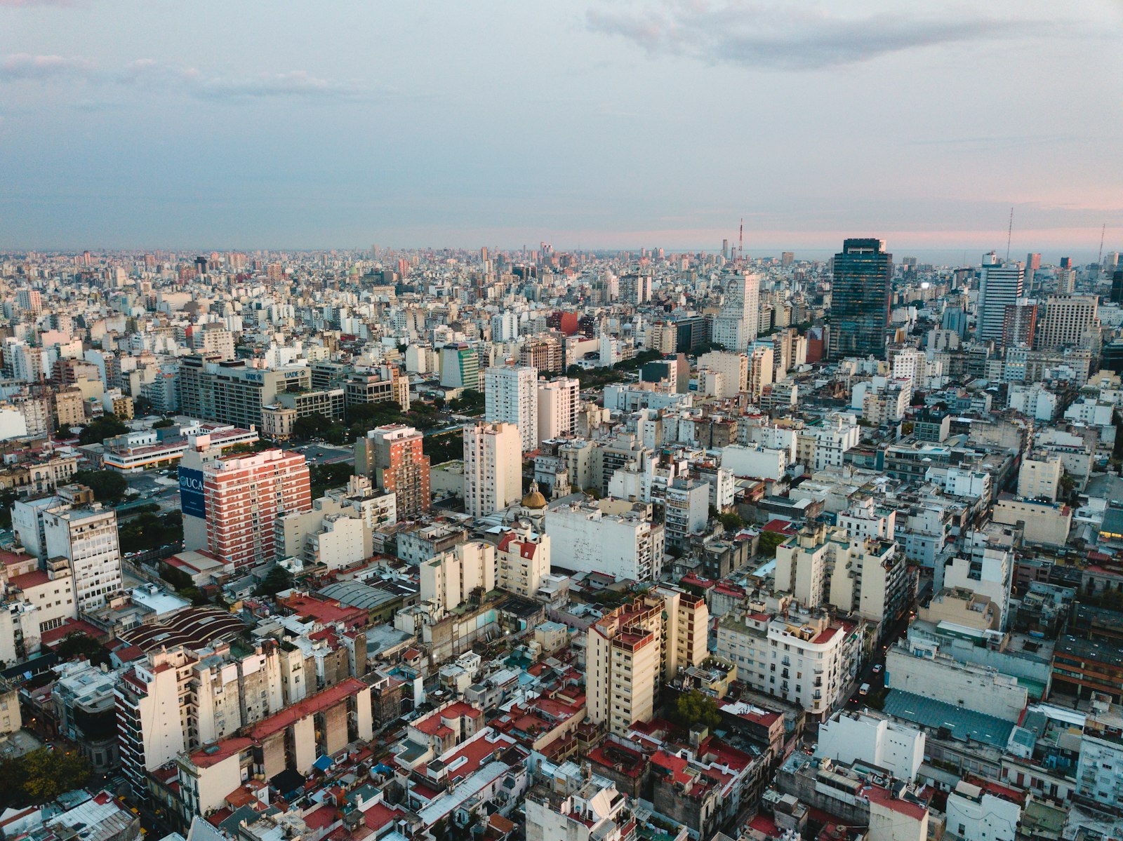 Aerial view of Buenos Aires and its residential towers